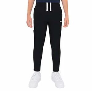 Fila Black Joggers with Drawstring Waistband and Tapered Fit